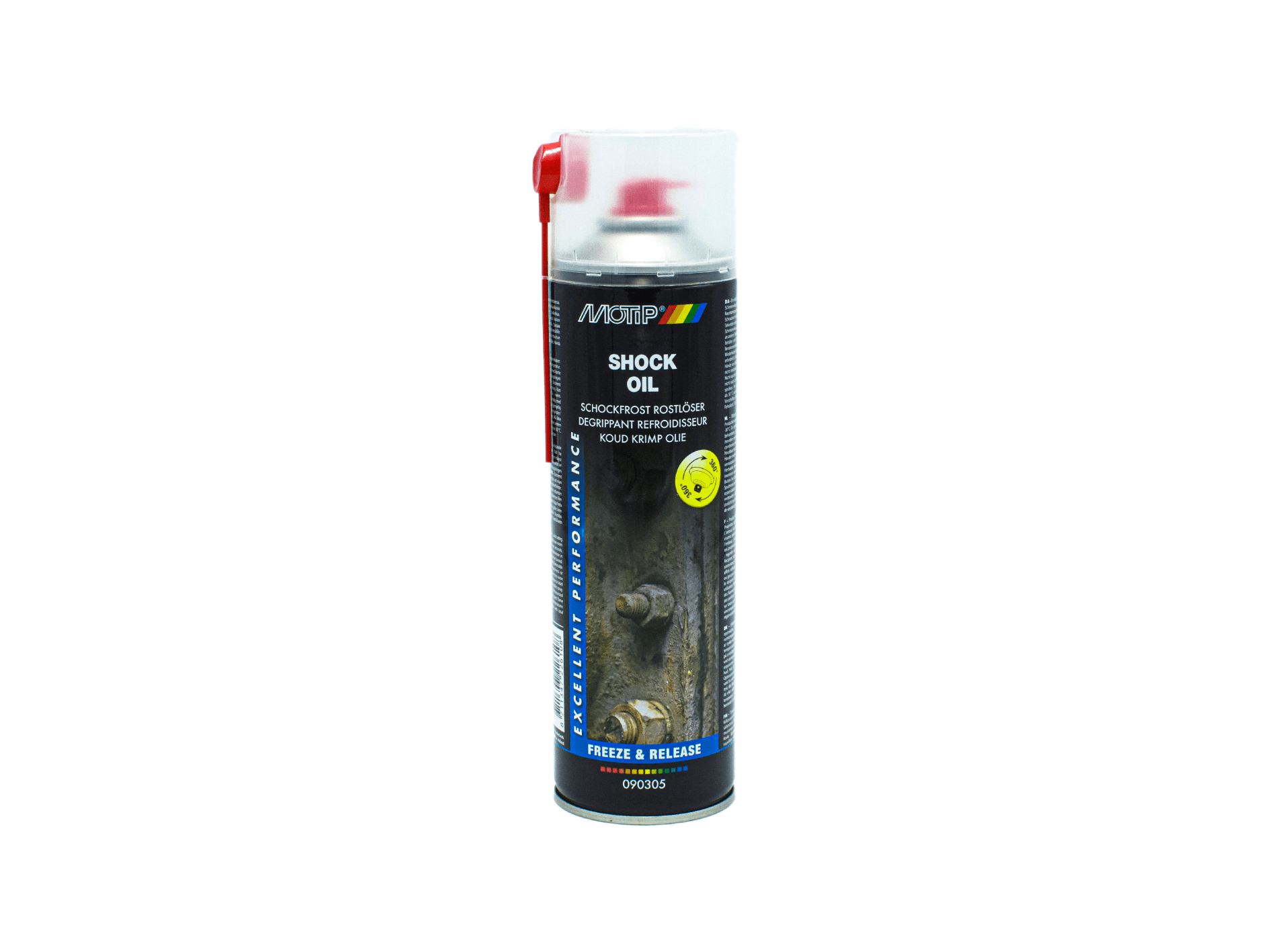 MoTip PTS Montage Spuitbus 500ml Koud Krimp Olie (Shock Oil)